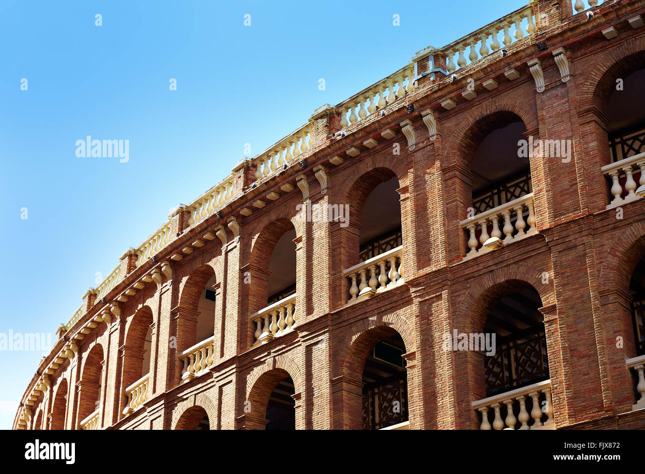 Les arènes de Valence, la Plaza de Toros dans la rue d'Espagne Xativa Banque D'Images