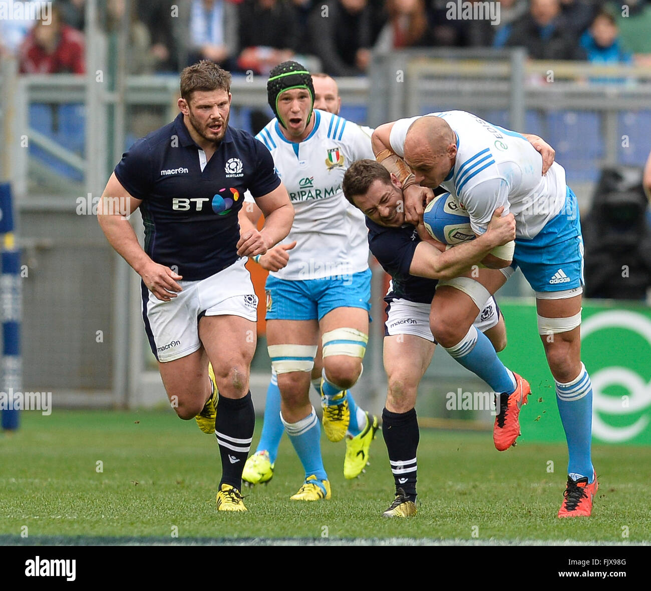 Italie-Rome ,Feb 27,2016 Sergio Parisse RBS Six Nations de Rugby, championnat d'Italie contre l'Ecosse au Stade olympique à Rome, le 27 février, 2016 par:Silvia Loré/imagespic office Banque D'Images