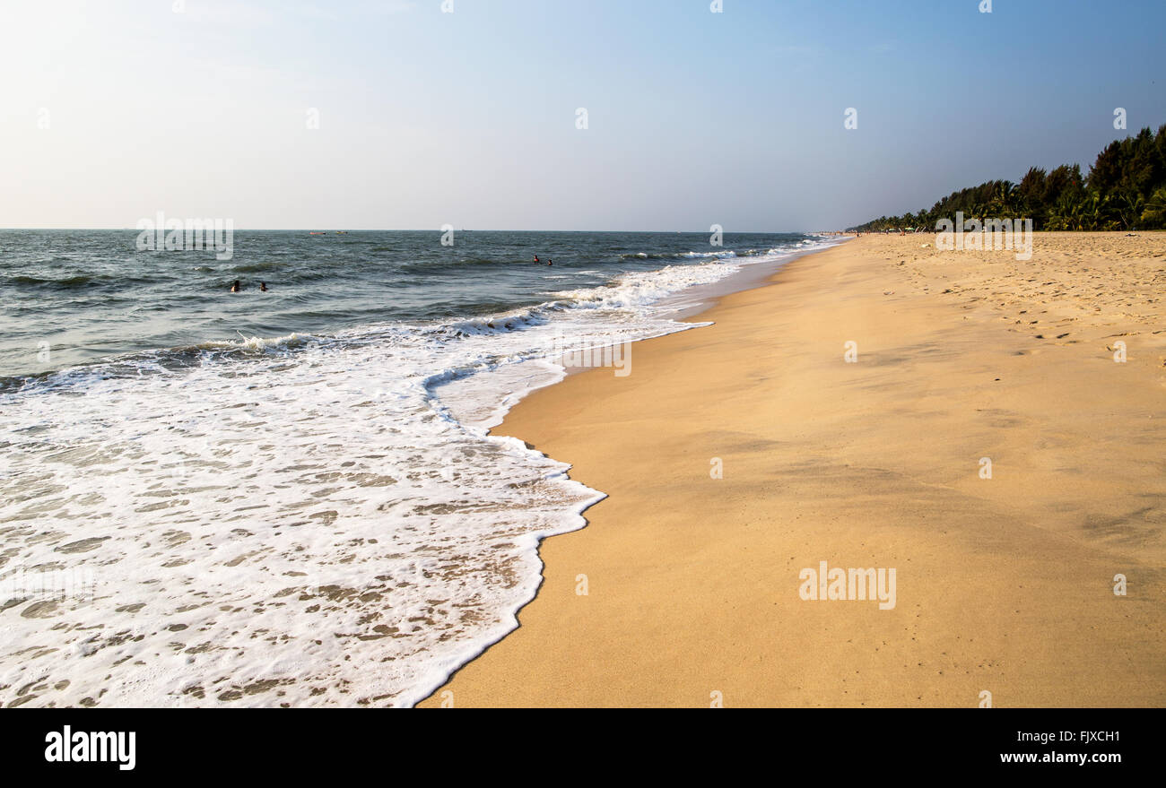 Une plage au Kerala Inde Banque D'Images