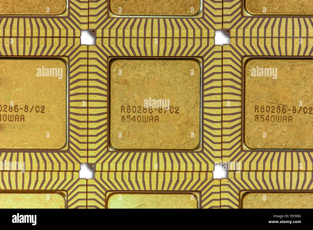 A l'arrière-plan de CPU 80286 céramique Vintage Banque D'Images