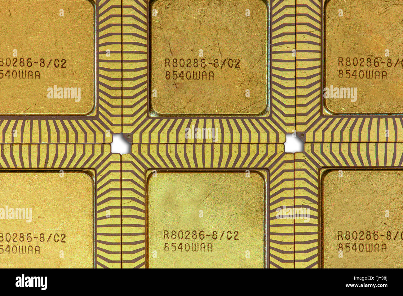 A l'arrière-plan de CPU 80286 céramique Vintage Banque D'Images
