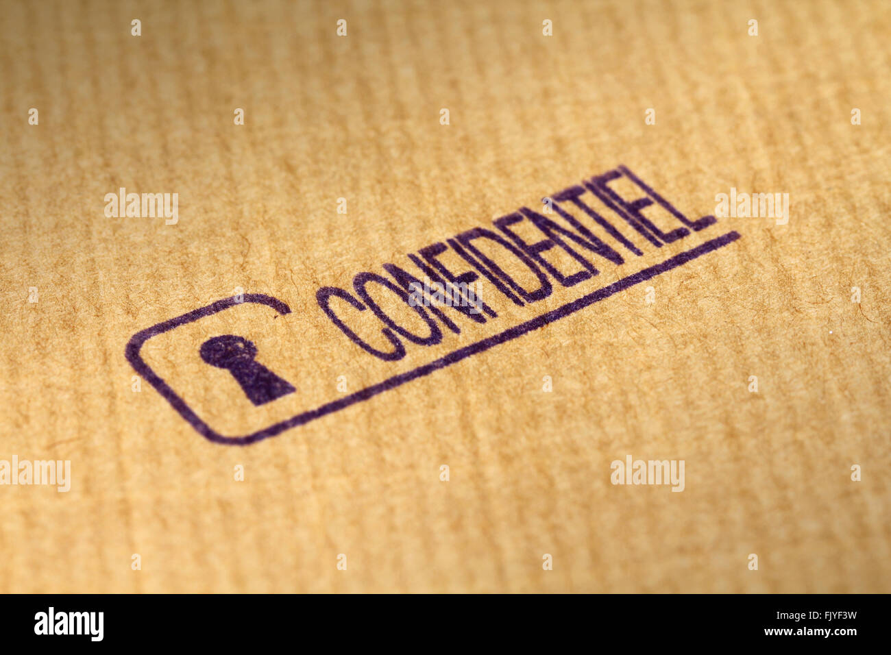 Tampon encreur confidentiel Banque D'Images