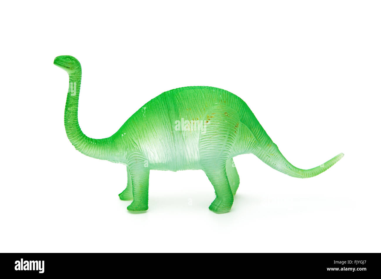Brachiosaure plastique jouet sur un fond blanc Photo Stock - Alamy
