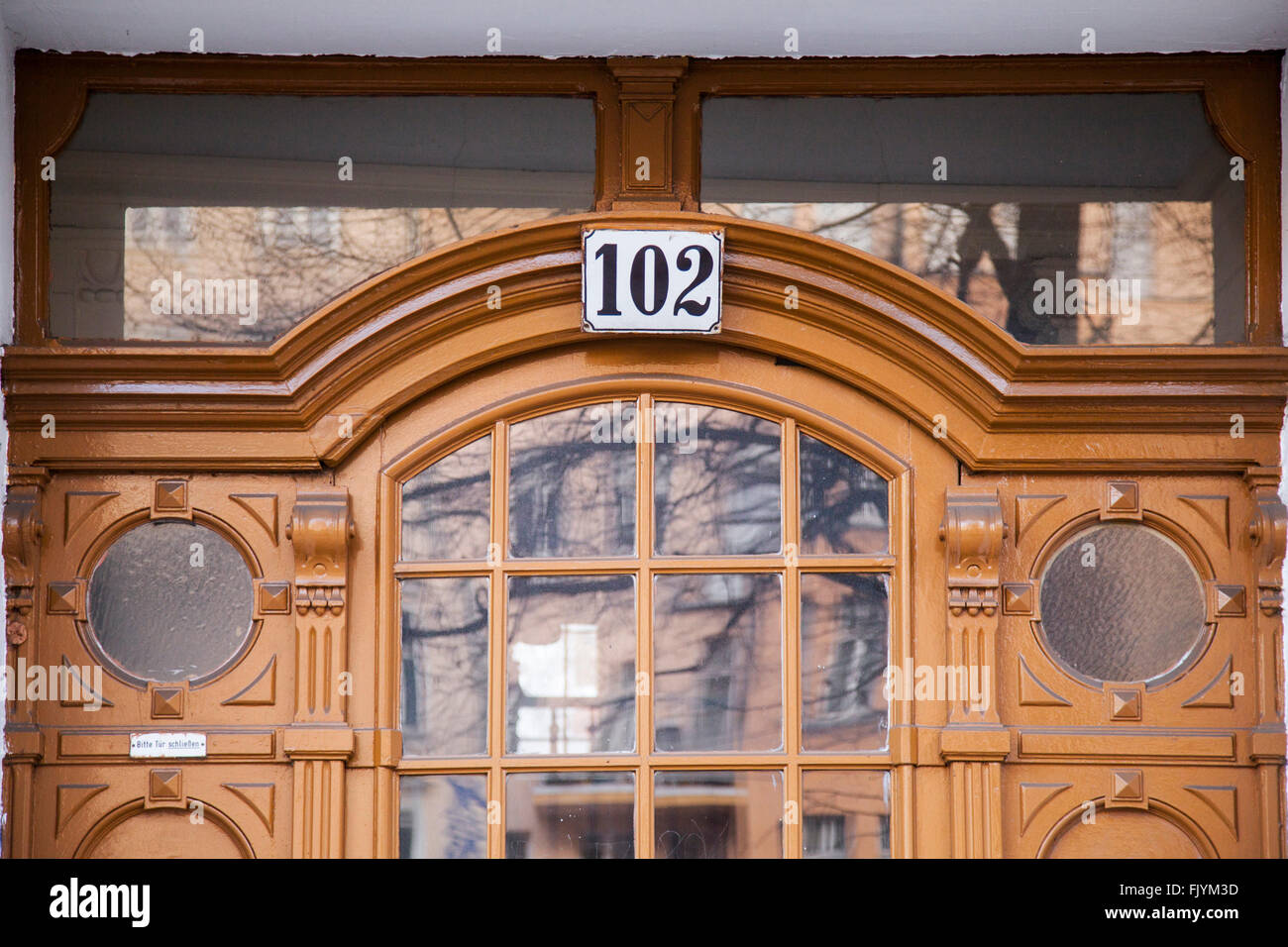 Maisons de ville, maisons historiques, maison mitoyenne à louer à Berlin. Les immeubles de la ville Banque D'Images