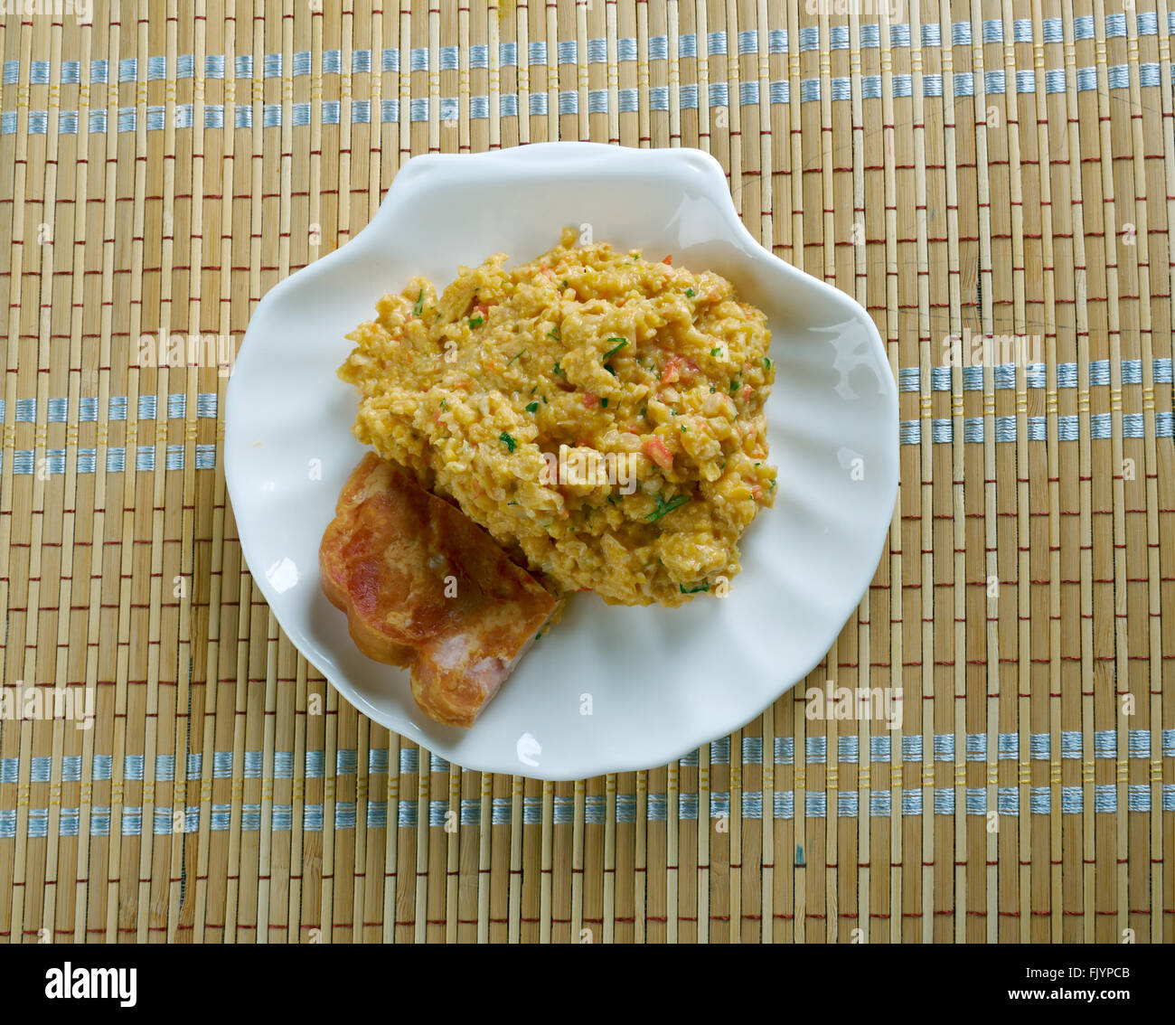 Purée de haricots - le slovène Matevz plat national.faite de haricots et de pommes de terre.cuisine slovène Banque D'Images