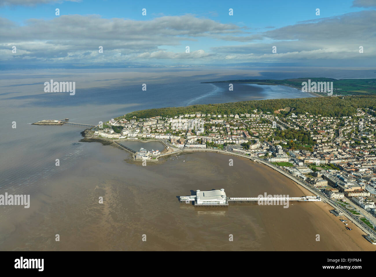 Une vue aérienne de Weston Super Mare Banque D'Images
