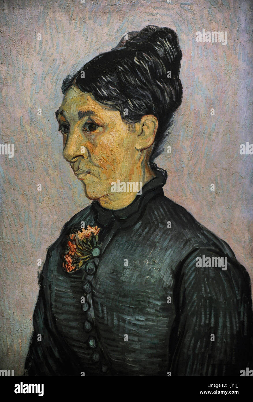 Vincent Van Gogh (1853-1890). Peintre postimpressionniste néerlandais. Portrait de madame Trabuc, 1889. Huile sur toile. Musée de l'Ermitage (le Musée de l'Ermitage). Saint-pétersbourg. La Russie. Banque D'Images