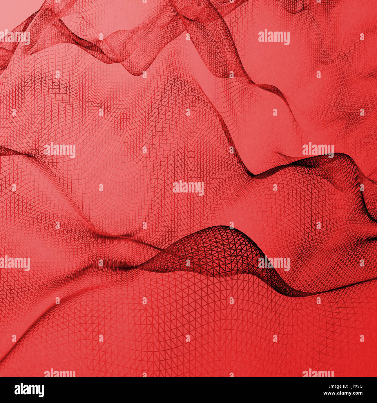 Résumé fond rouge, vague, le bénéfice net généré par ordinateur - photo Banque D'Images