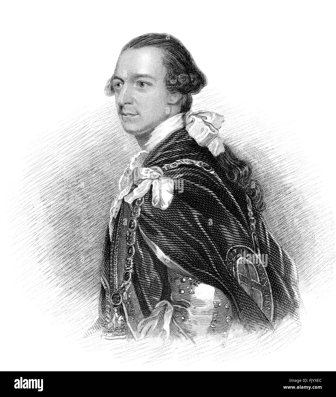 Charles Watson-Wentworth, Marquis de Rockingham, 2e vicomte Higham, comte de Malton, un homme d'État britannique du parti Whig, Premier Ministre Banque D'Images