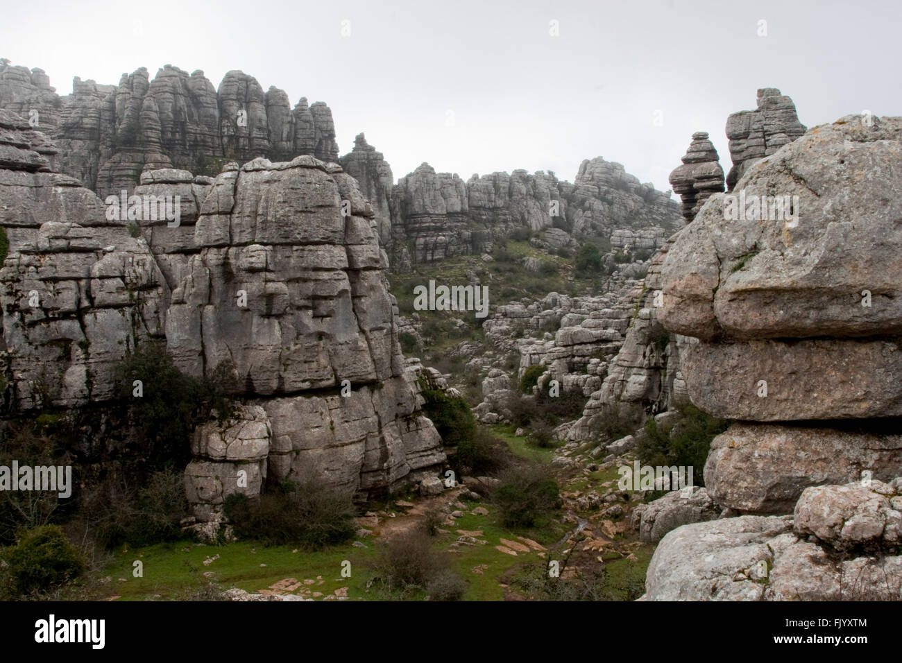 Paysage karstique de Torcal de Antequera Banque D'Images