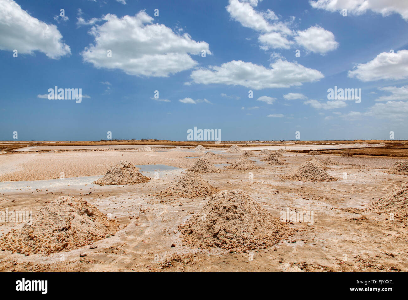 Manaure Mines de sel de la péninsule Guajira Banque D'Images