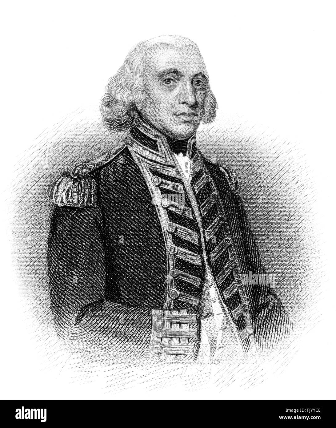 Amiral de la flotte Richard Howe, 1er comte Howe, 1726-1799, un officier de marine britannique Banque D'Images