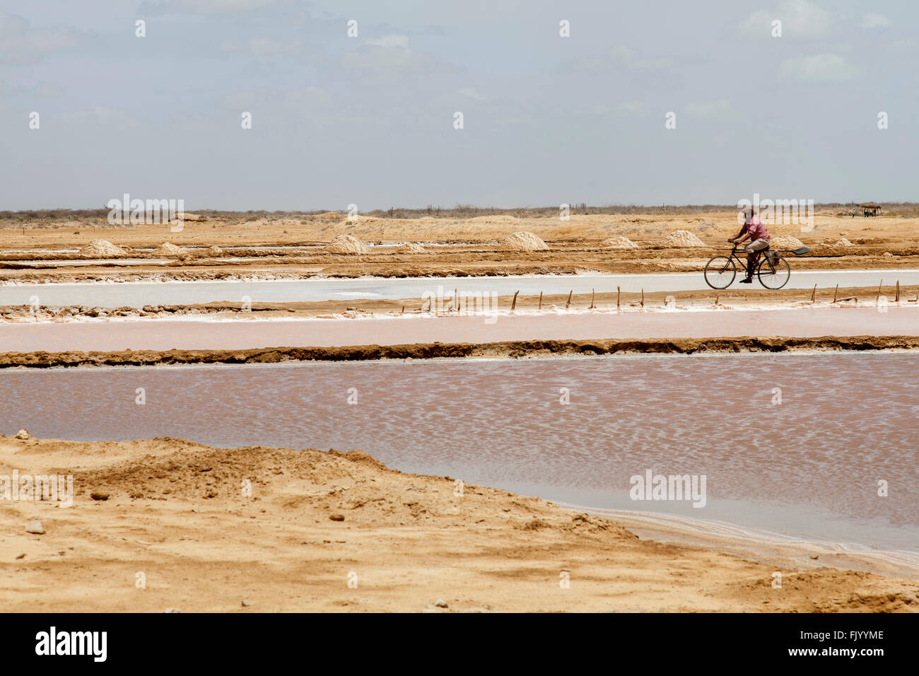 Manaure Mines de sel de la péninsule Guajira Banque D'Images