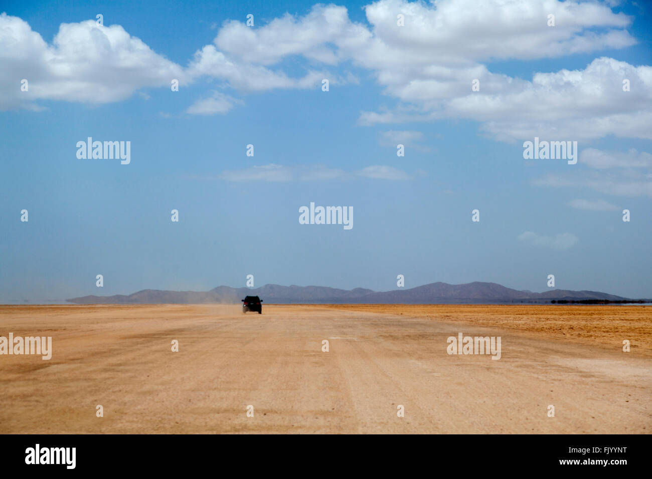 Voyagez dans un 4x4 Toyota à travers le désert dans la région de La Guajira, Noth Colombie Banque D'Images