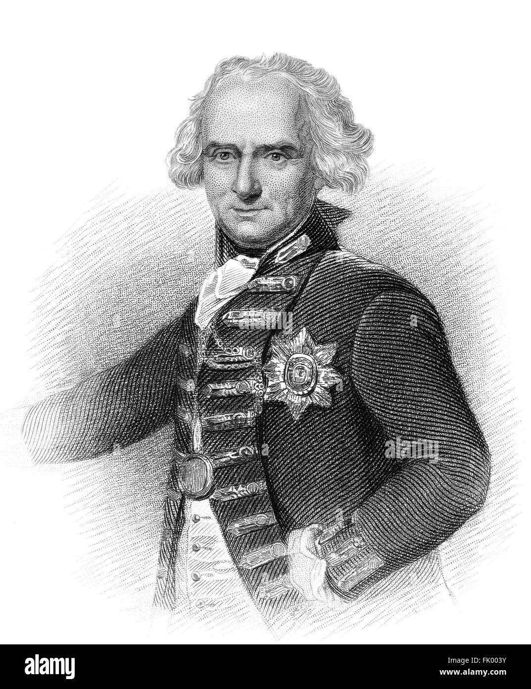 L'amiral Alexander Hood, 1er vicomte Bridport, 1726-1814, officier de la Marine royale britannique Banque D'Images