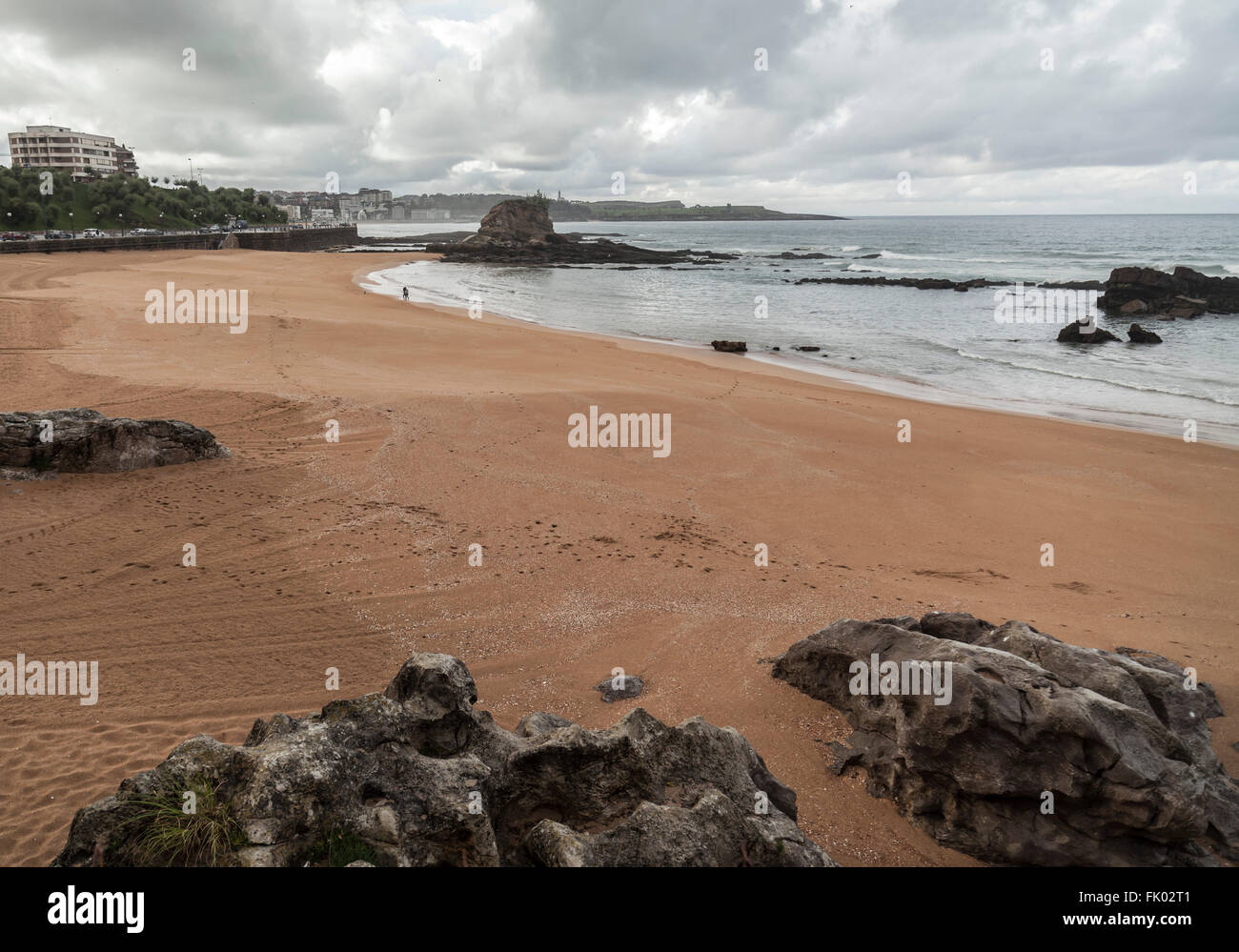 Playas de El Sardinero, Beach.Santander. Banque D'Images