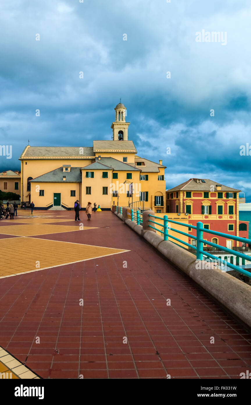 Italie Ligurie Gênes Albaro Corso Italia Église de St Antonio da Padova Banque D'Images