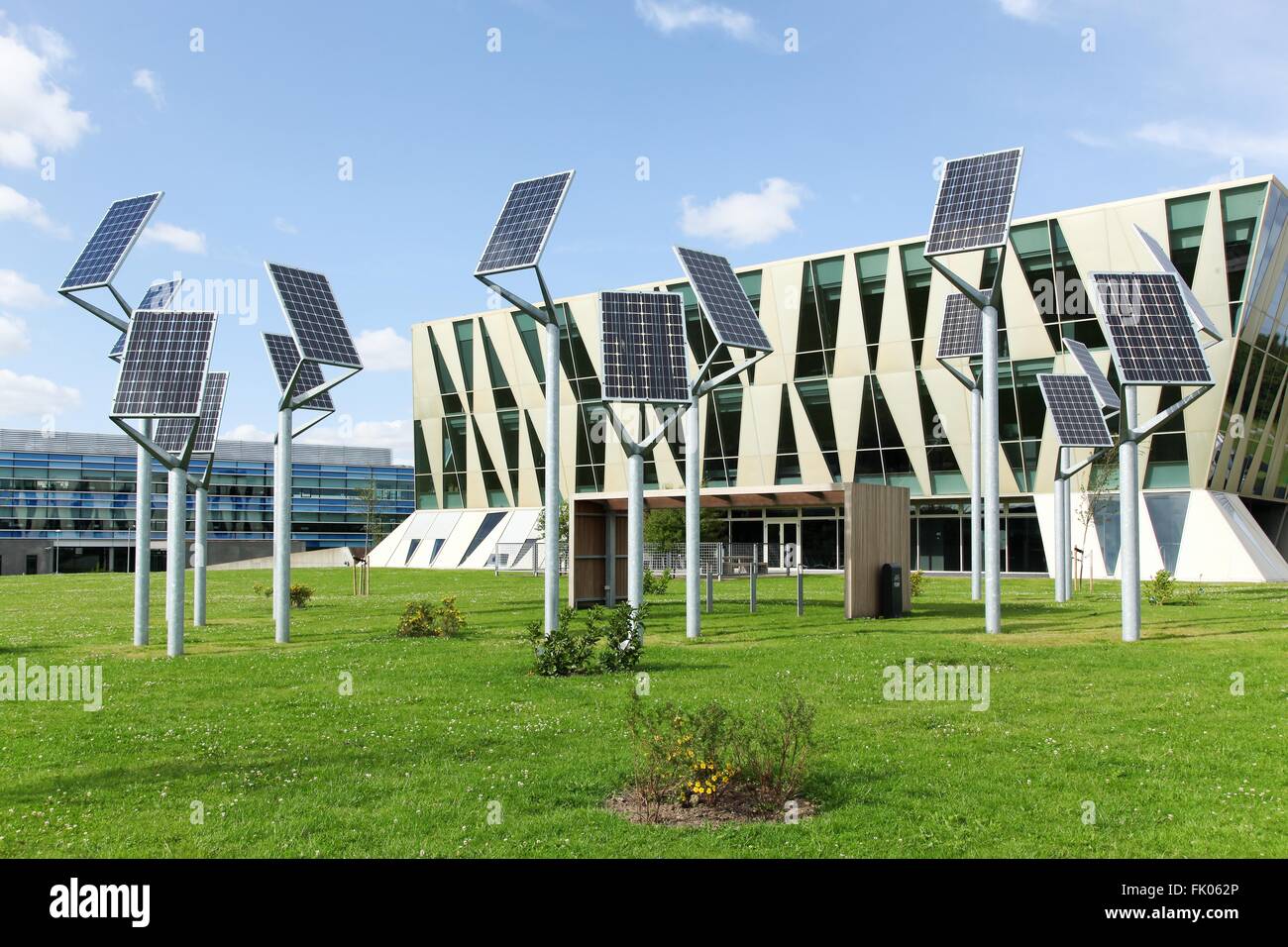 Ensemble de poteaux panneau solaire Banque D'Images