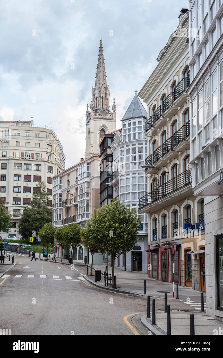 Street à Santander, Espagne. Banque D'Images