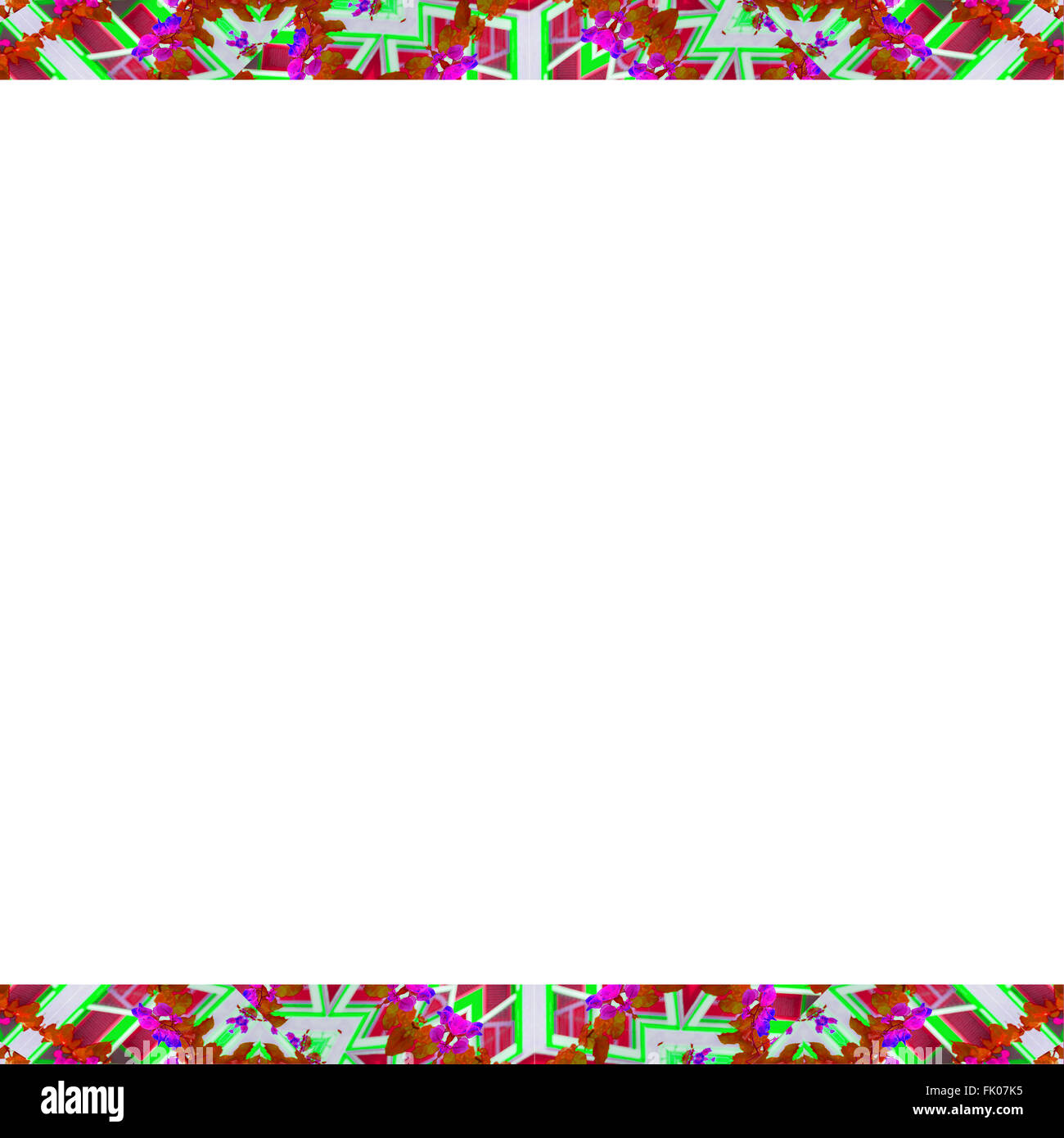 Arrière-plan de carré blanc avec motif géométrique décoratif design en frontières Banque D'Images