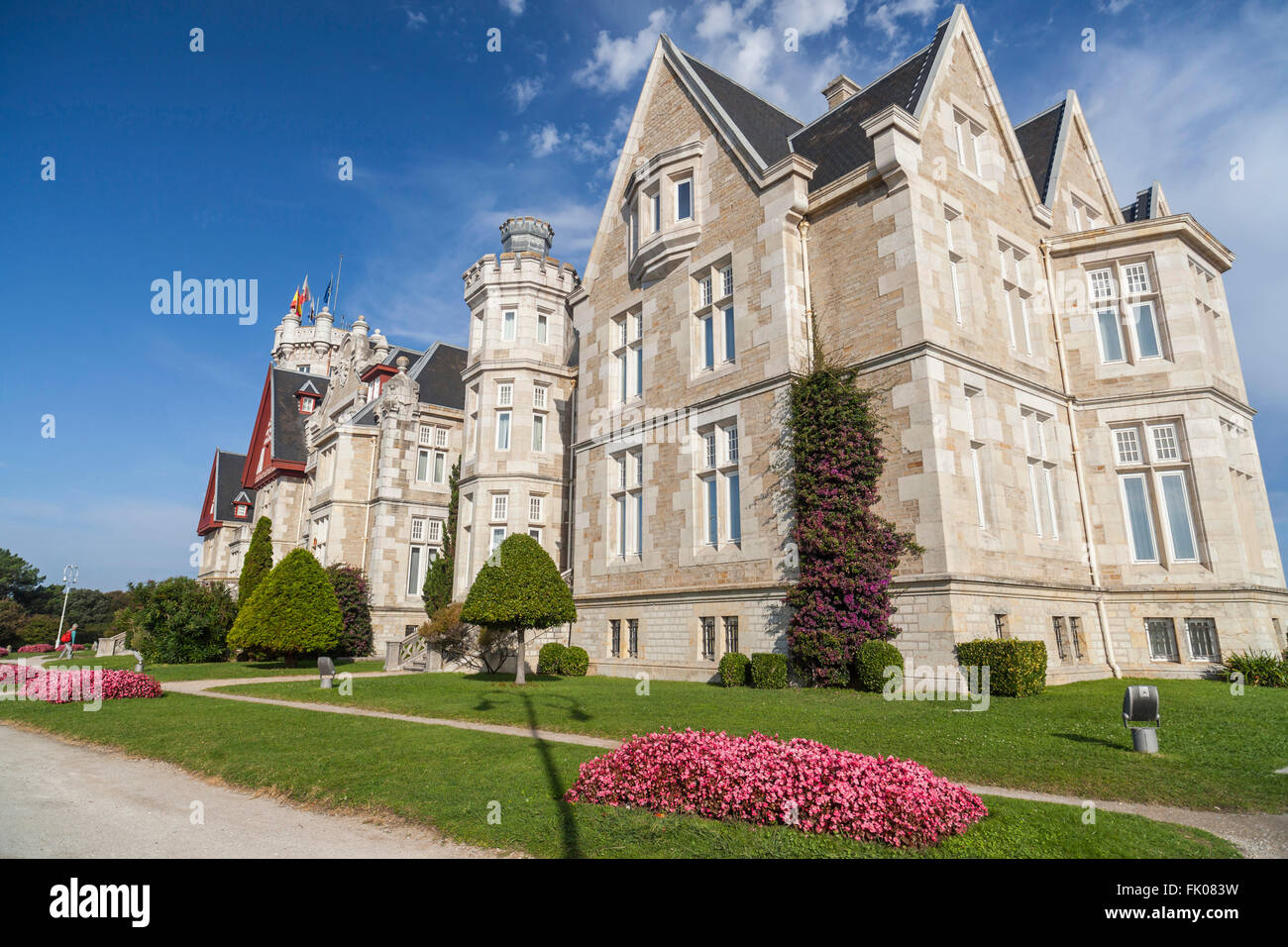 Palacio de la Magdalena, Real Sitio de la Magdalena, Santander, Espagne. Banque D'Images