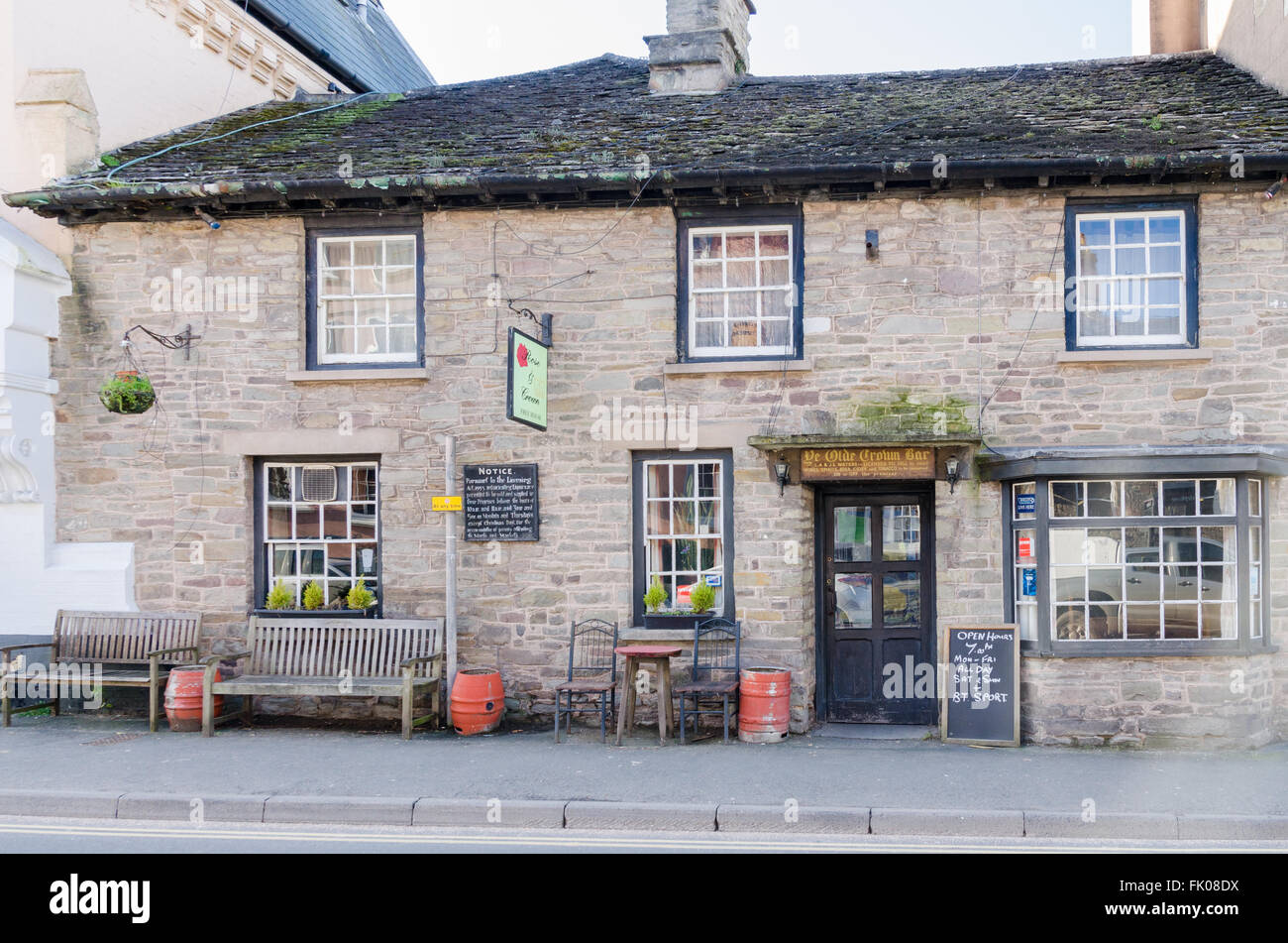 Rose and Crown à Hay-on-Wye Banque D'Images