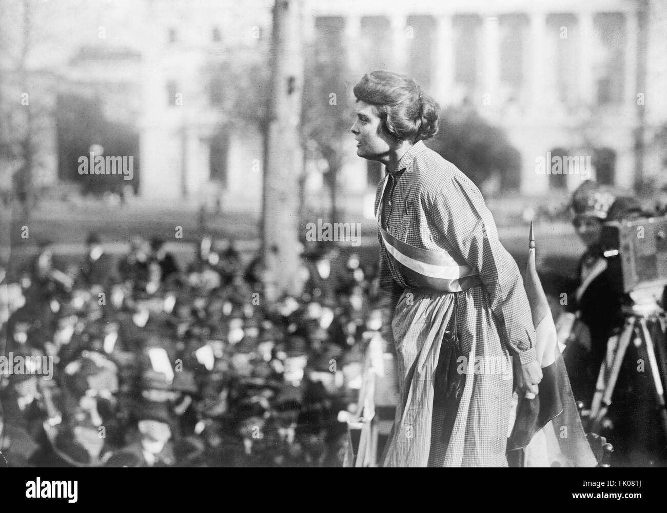 Suffragiste américain Lucy Branham at Rally, Washington DC, États-Unis, Harris & Ewing, 1919 Banque D'Images