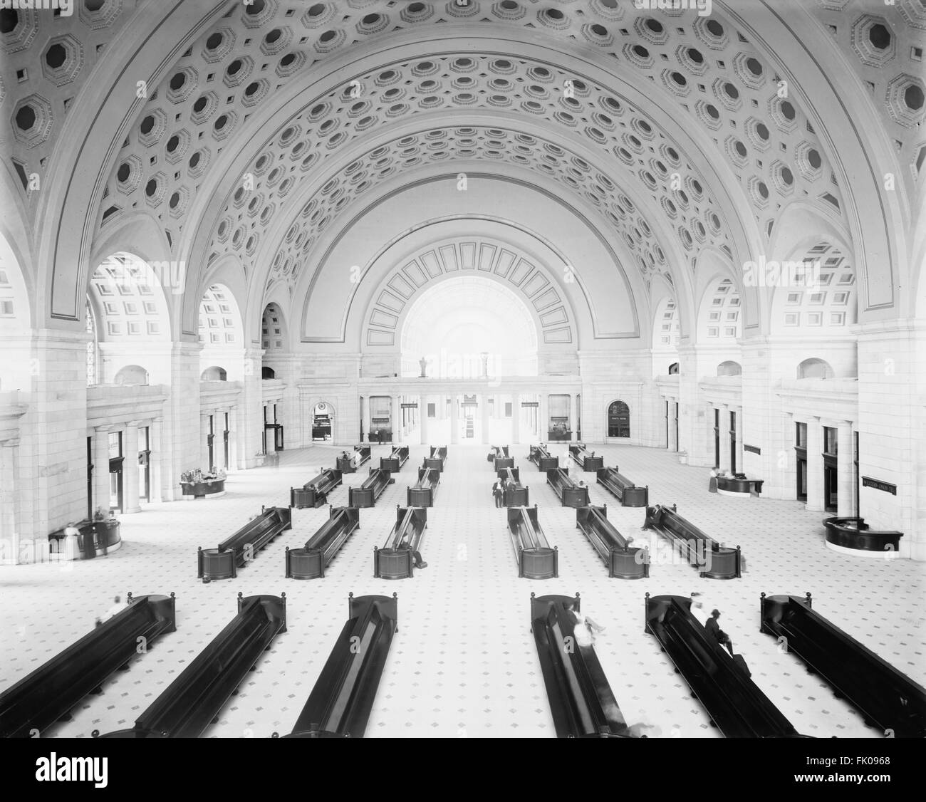 Grand Hall, Union Station, Washington, DC, USA, vers 1910 Banque D'Images