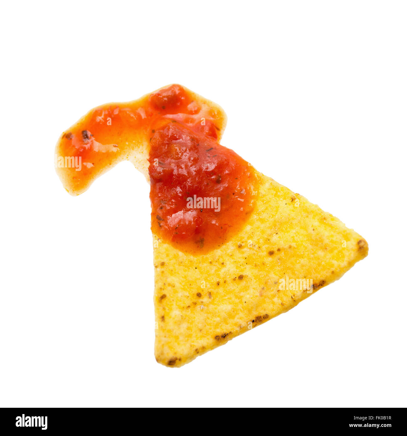 Crunchy Corn Tortilla chip et salsa Banque D'Images