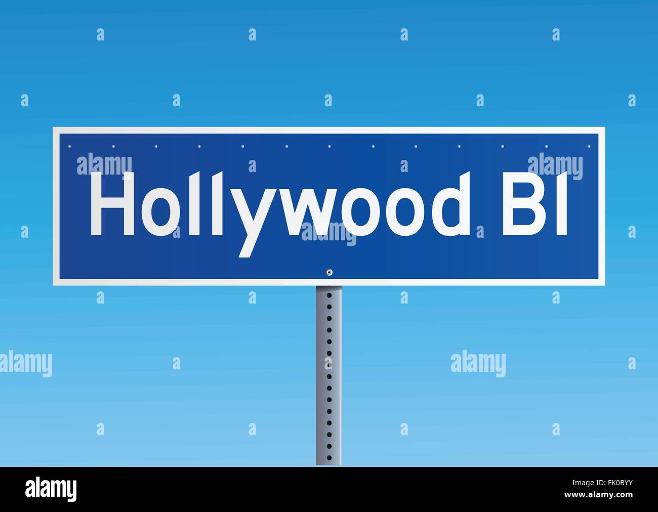 Bl Hollywood Sign Illustration de Vecteur