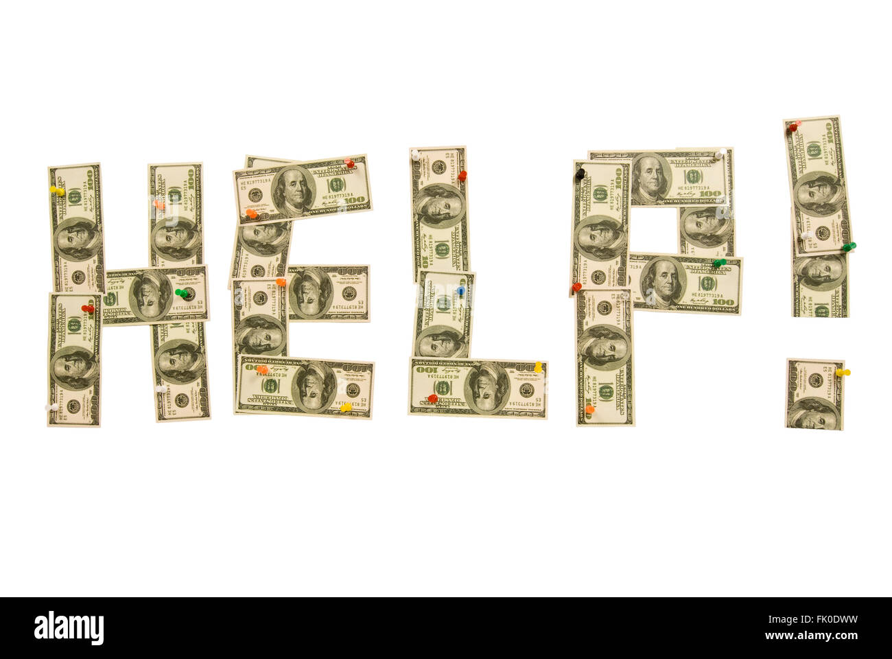 Dans des centaines d'aide Banque D'Images