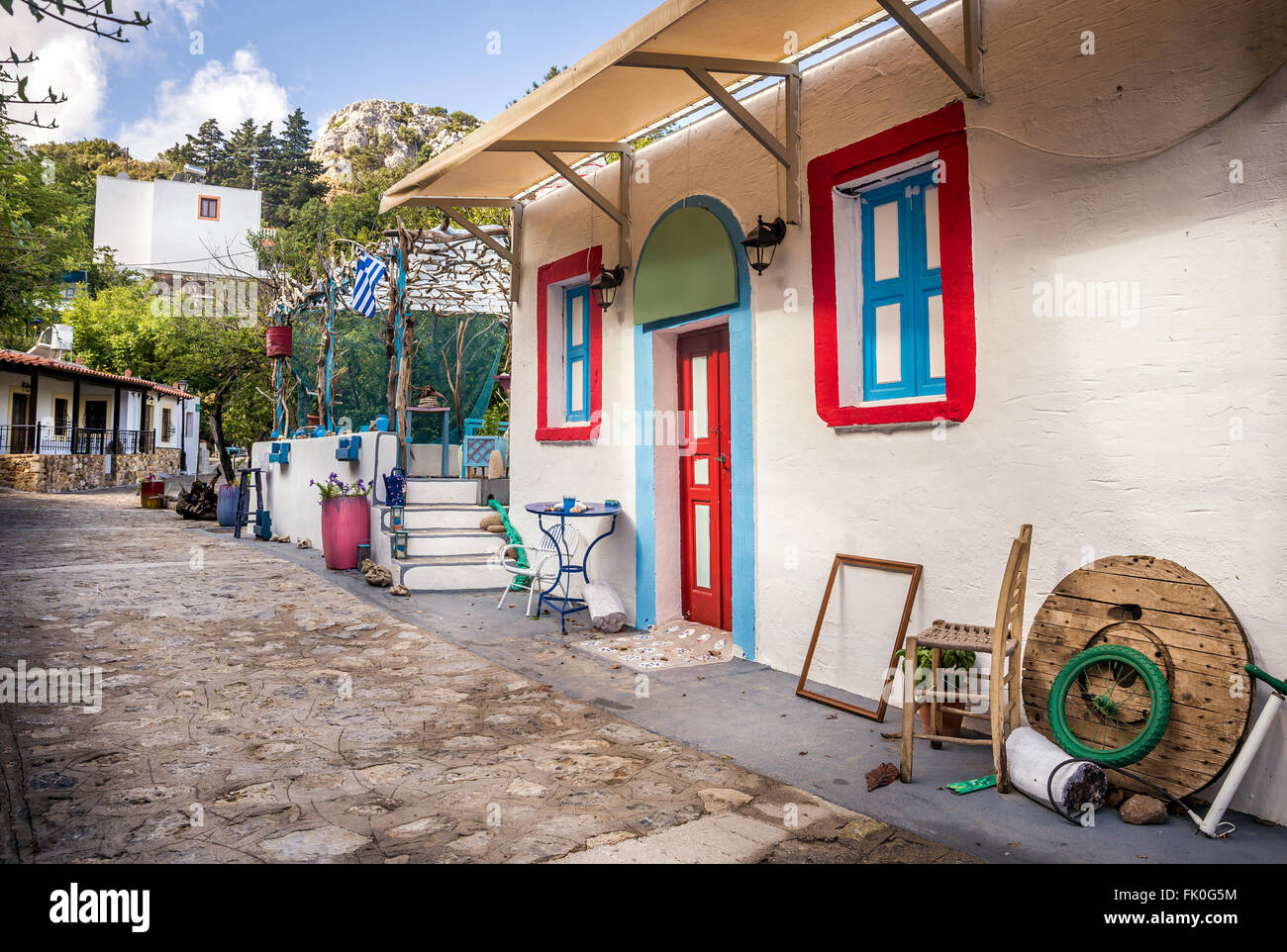 Zia captivant village grec à l'île de Kos Banque D'Images