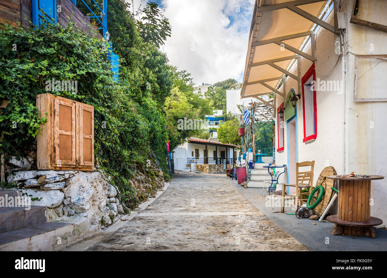 Zia captivant village grec à l'île de Kos Banque D'Images