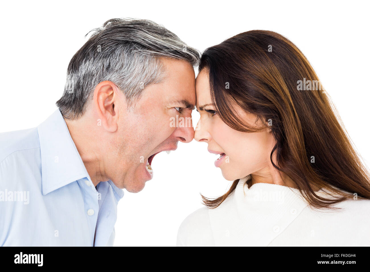 Angry couple arguing Banque D'Images