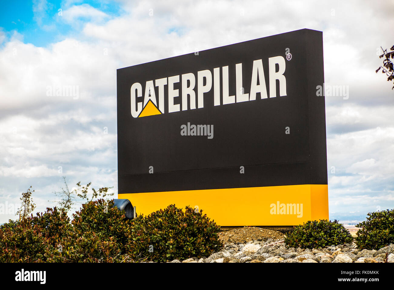 La société Caterpillar signe à leur centre de distribution de 50 millions de dollars en Californie Grapevine Banque D'Images