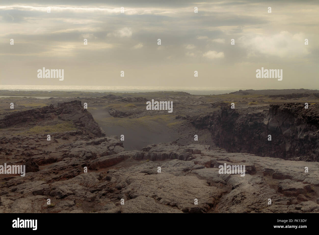 La péninsule de Reykjanes, l'Islande Banque D'Images