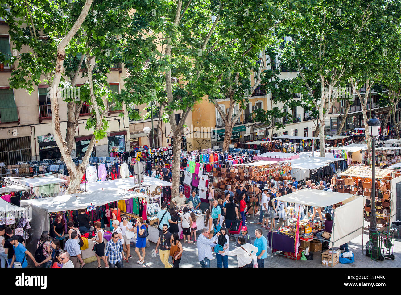 Marché aux puces de Rastro. Madrid, Espagne. Banque D'Images