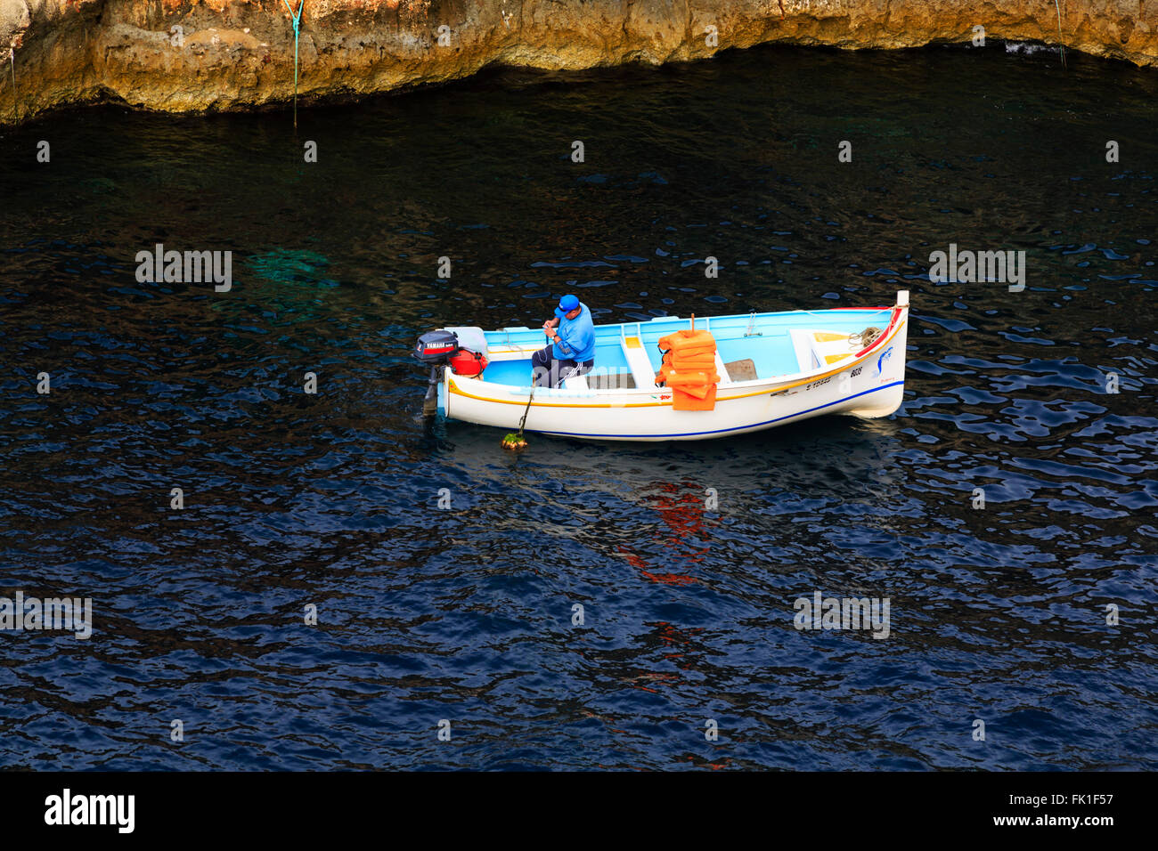 Blue Gotto excursions en bateau port, Malte Banque D'Images
