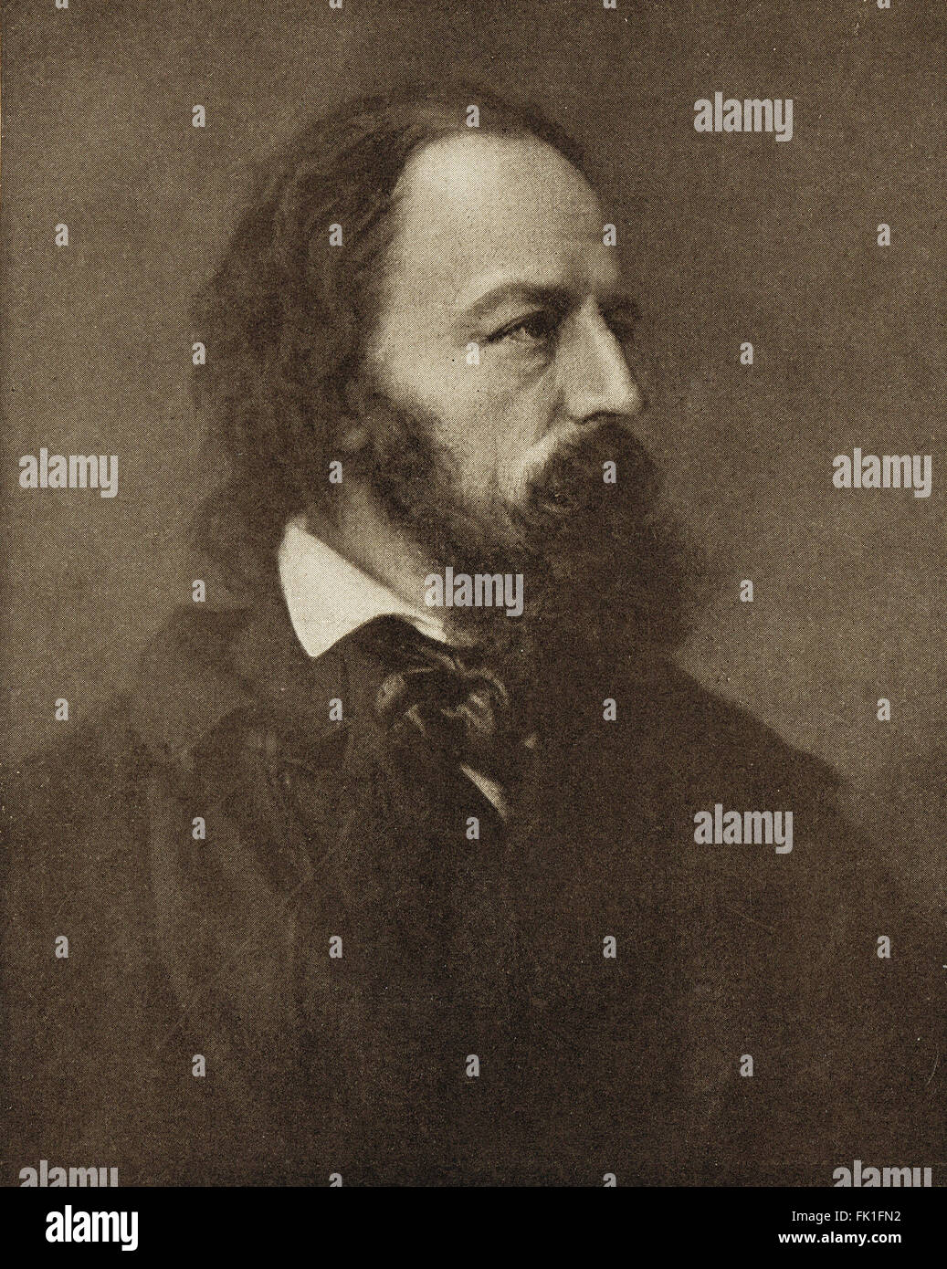 Poète lauréat Alfred, Lord Tennyson Banque D'Images