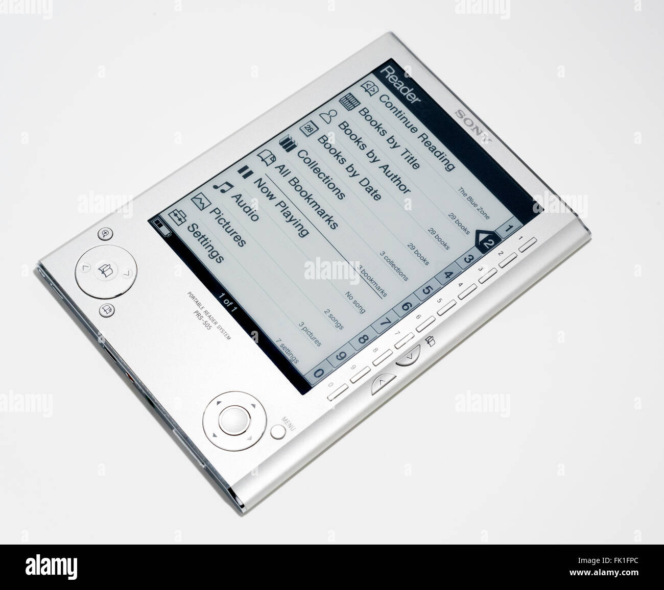 Sony Reader PRS-505, modèle 2007. Banque D'Images