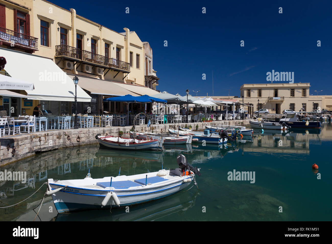 Le port de Rethymnon, Crète, Grèce Banque D'Images