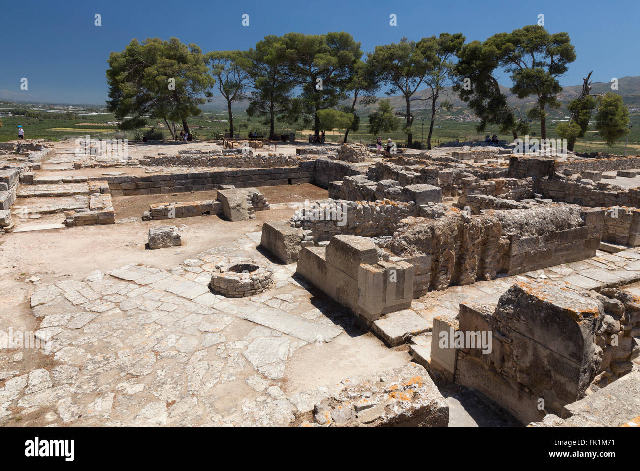 Site archéologique Minoen de Phaistos, en Crète, Grèce Banque D'Images