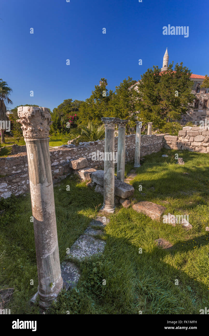 La Grèce antique, l'île de Kos, l'ancienne agora (marché) Banque D'Images