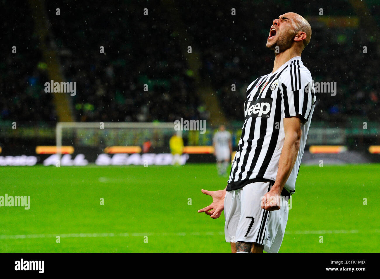 Simone Zaza 2-03-2016 Milan Juventus Stadio Giuseppe Meazza - Football Calcio Coppa Italia Inter - Juventus. Foto Giuseppe Cele Banque D'Images