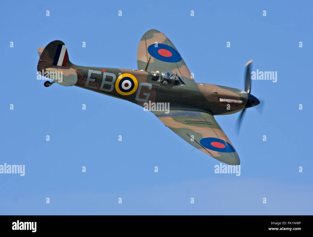 Vétéran de la bataille d'Angleterre Spitfire Mk.IIa, P7350 Banque D'Images