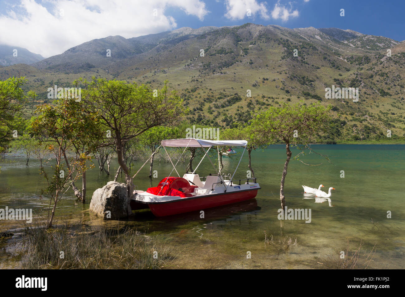 Lac de Kournas, Crète, Grèce Banque D'Images