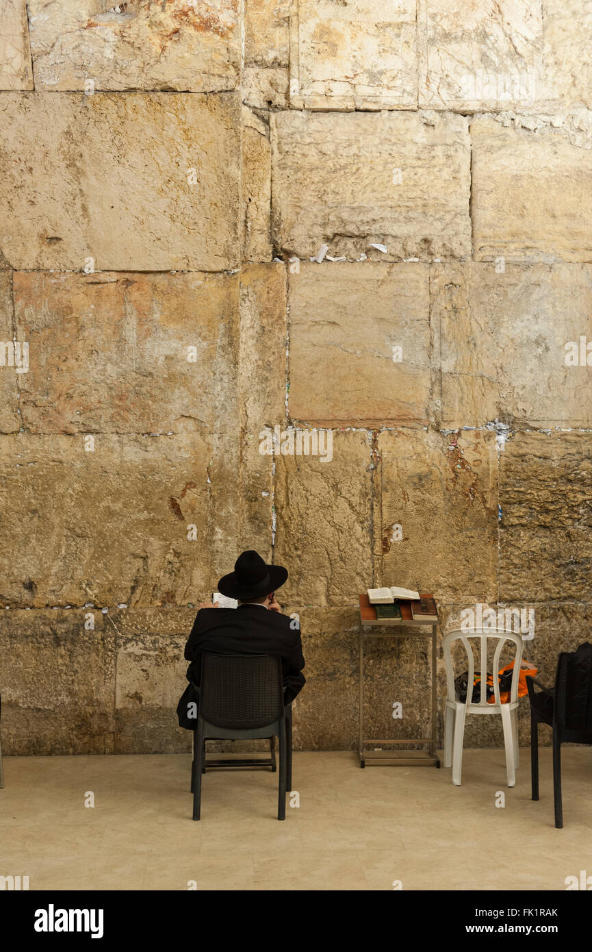 Israël, Jérusalem, mur ouest Banque D'Images