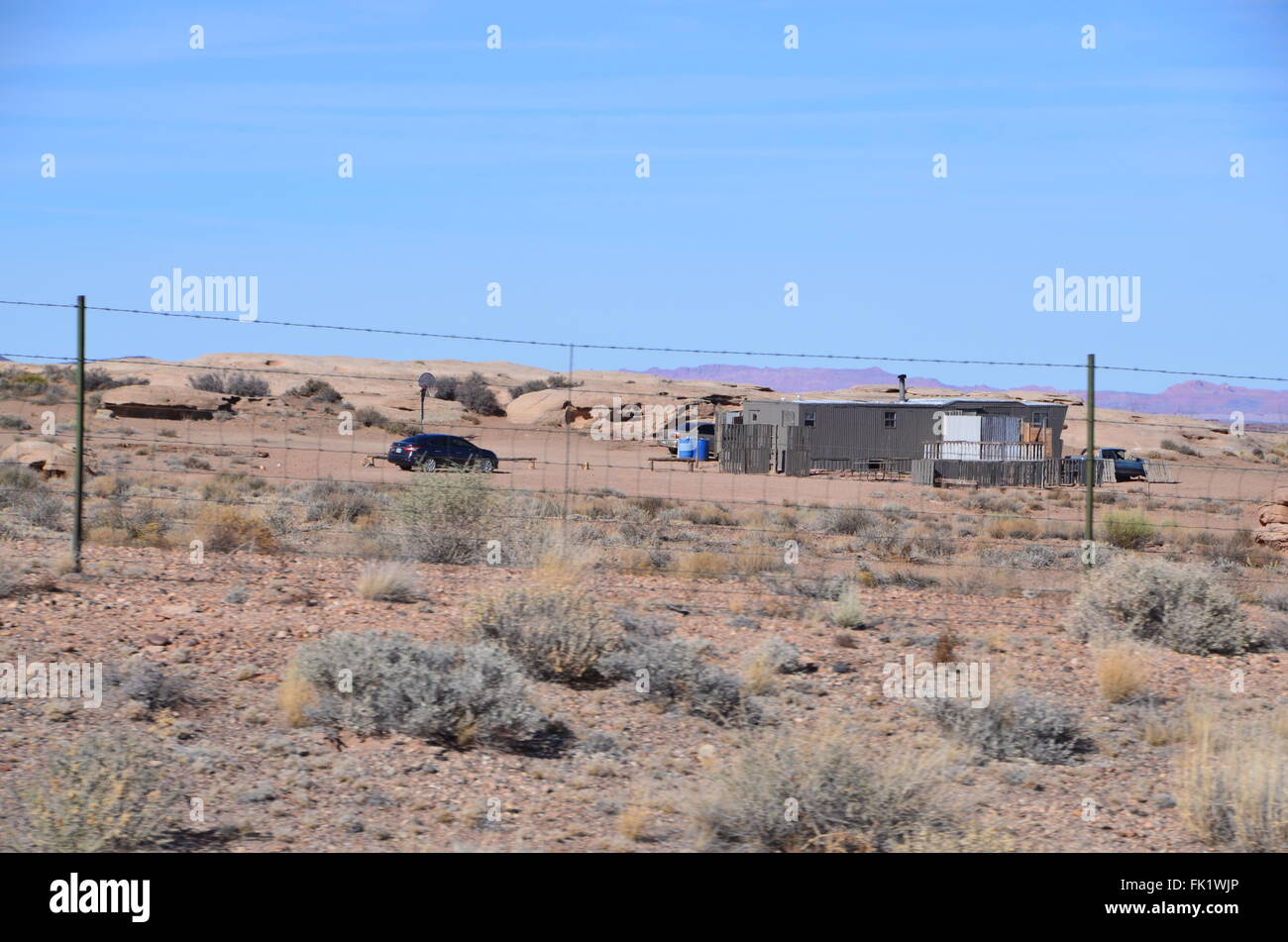 Réserve Navajo indian housing arizona desert Banque D'Images