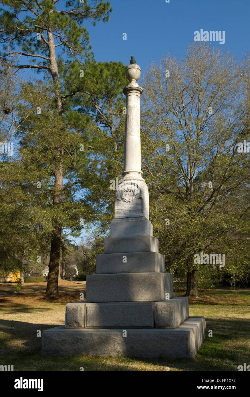 Monument Square Camden Park South Carolina USA Banque D'Images