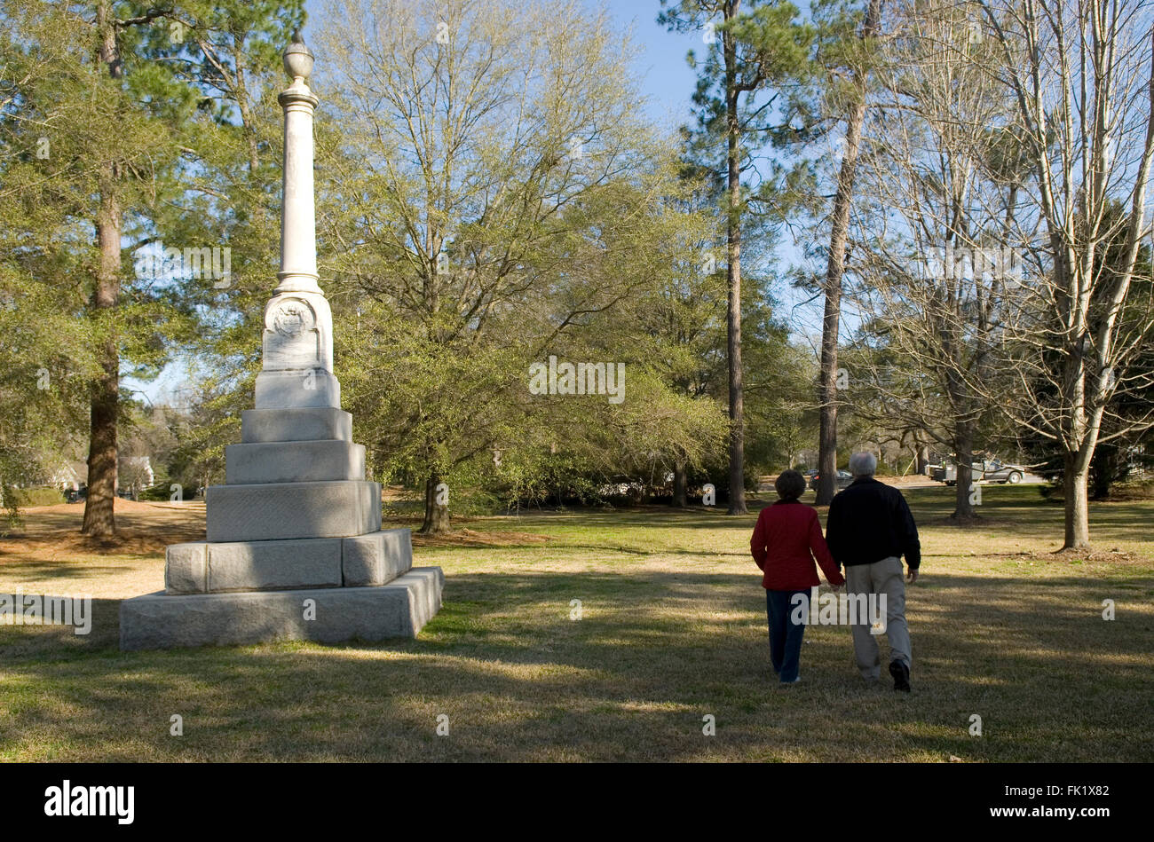 Monument Square Camden Caroline du Sud Banque D'Images